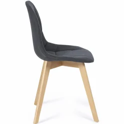 Chaises scandinaves grises pieds en bois