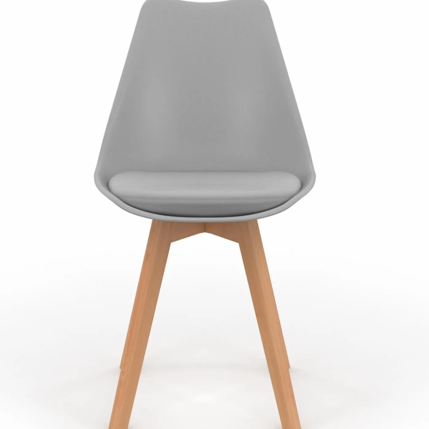 Chaises scandinaves grises avec coussin