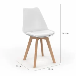 Chaises scandinaves mix color grises, blanches et noires