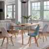 Chaises scandinaves mix color rose, blanc, gris, bleu
