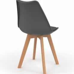 Chaises scandinaves mix color grises, blanches et jaunes