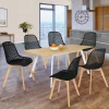 Chaises scandinaves noires x6 avec dossier ajouré