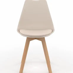 Chaises scandinaves terracotta et beige