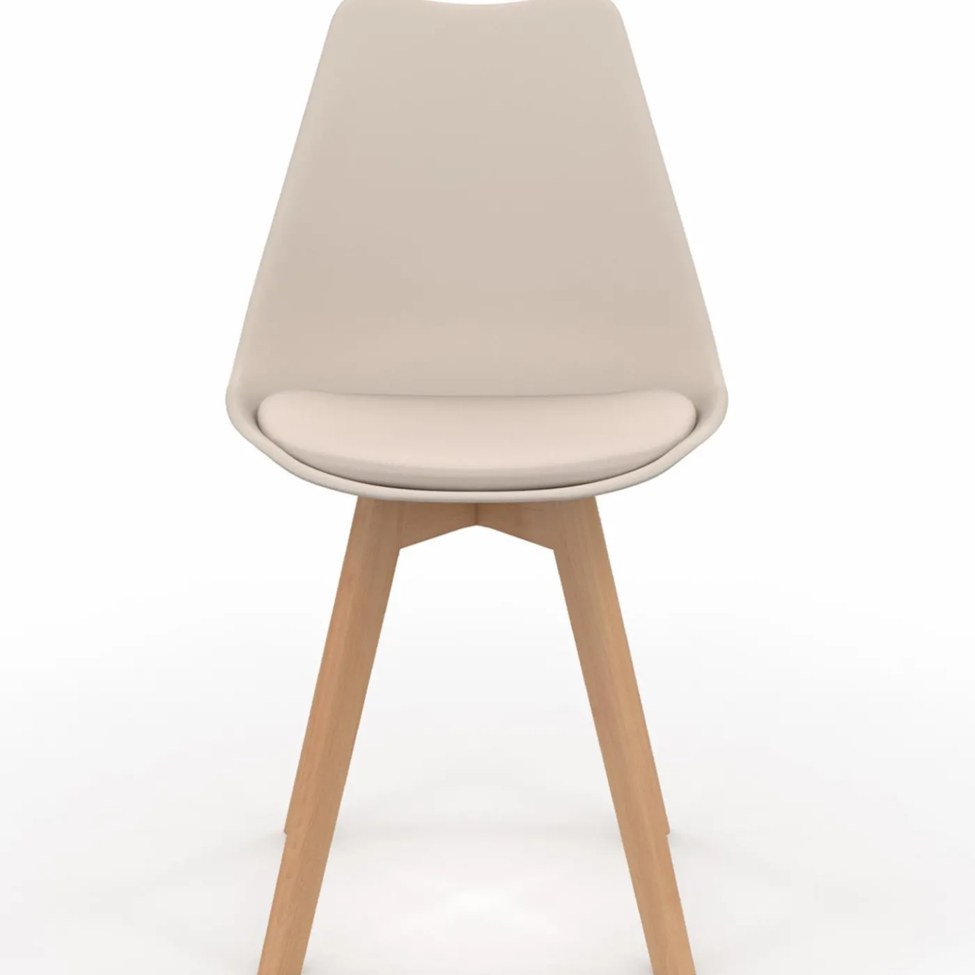 Chaises scandinaves terracotta et beige