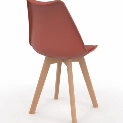 Chaises scandinaves terracotta et beige