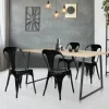 Chaises style industriel noir mat