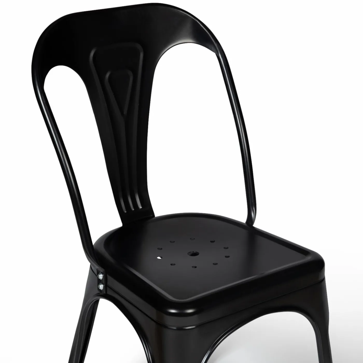 Chaises style industriel noir mat
