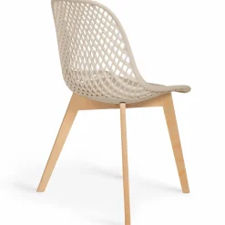 Chaises terracotta et beige