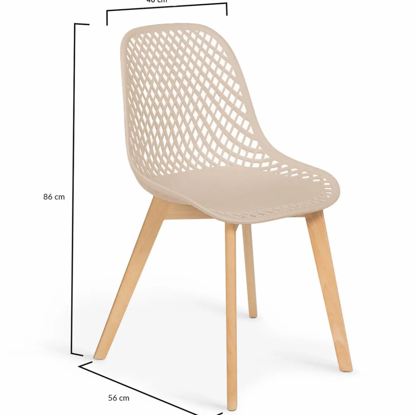 Chaises terracotta et beige