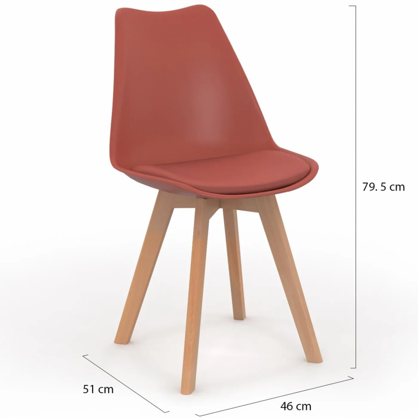 Chaises terracotta, gris, beige style scandinave