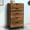 Chiffonnier design industriel 5 tiroirs