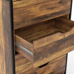 Chiffonnier design industriel 5 tiroirs