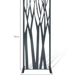 Claustra extérieur métal gris design 150 x 50 cm