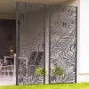 Claustra extérieur métal gris motif palmier