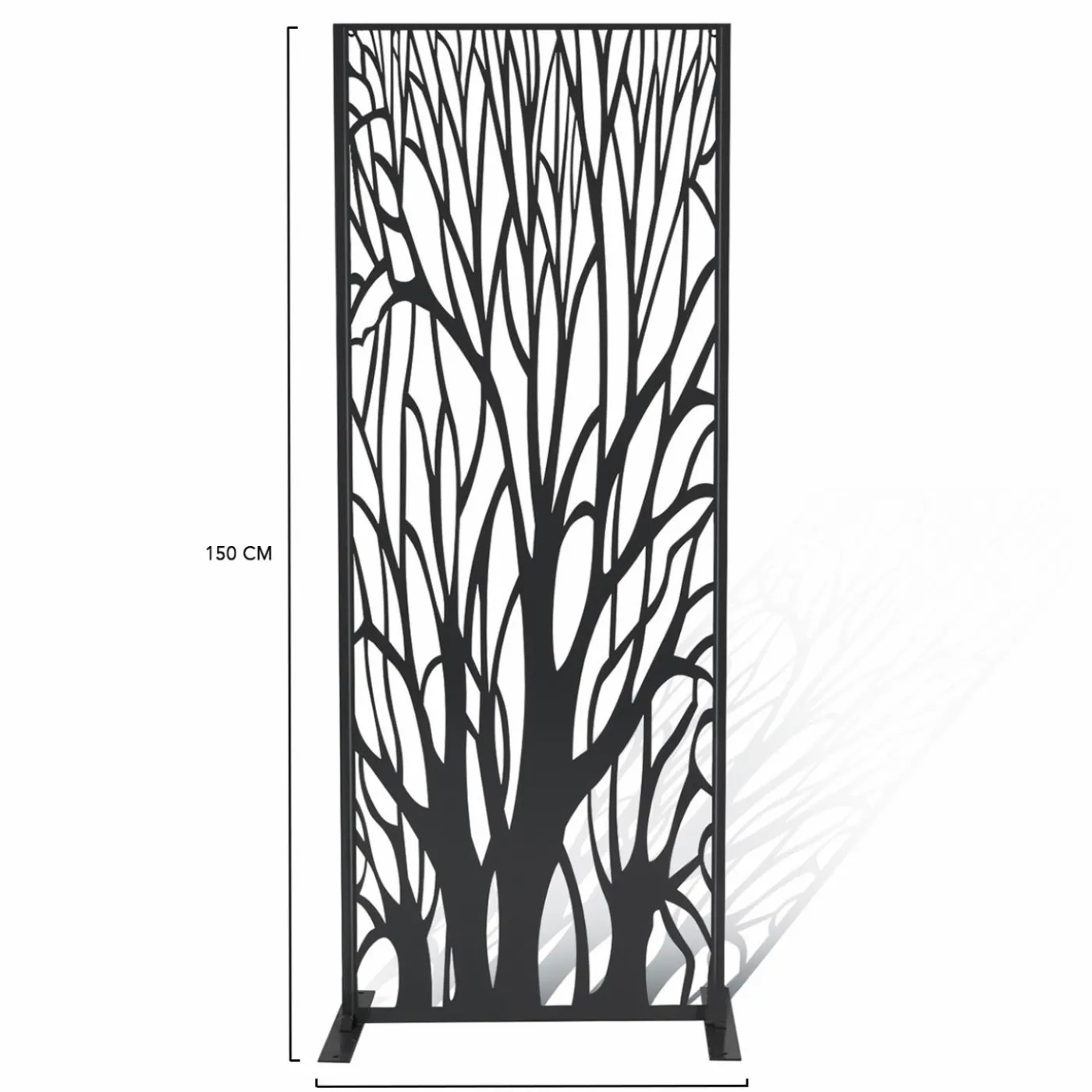 Claustra extérieur métal gris motif arbre