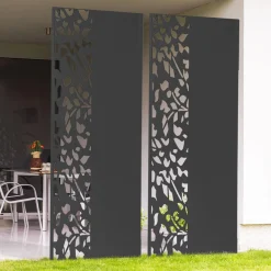 Claustra extérieur métal gris semi ajouré