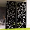 Claustra extérieur métal noir mat motif floral