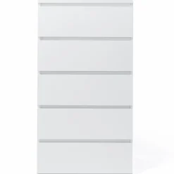 Commode 5 tiroirs blanche