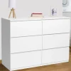 Commode 6 tiroirs blanche