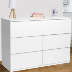 Commode 6 tiroirs blanche