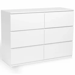 Commode 6 tiroirs blanche