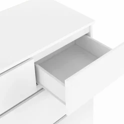 Commode 8 tiroirs bois blanc 160 cm