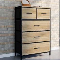 Commode 5 tiroirs en tissu industrielle
