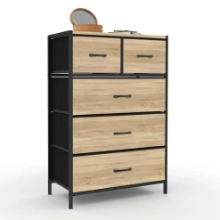 Commode 5 tiroirs en tissu industrielle