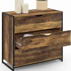 Commode design industriel 3 tiroirs avec étagère