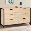 Commode design industriel 6 tiroirs 140 cm