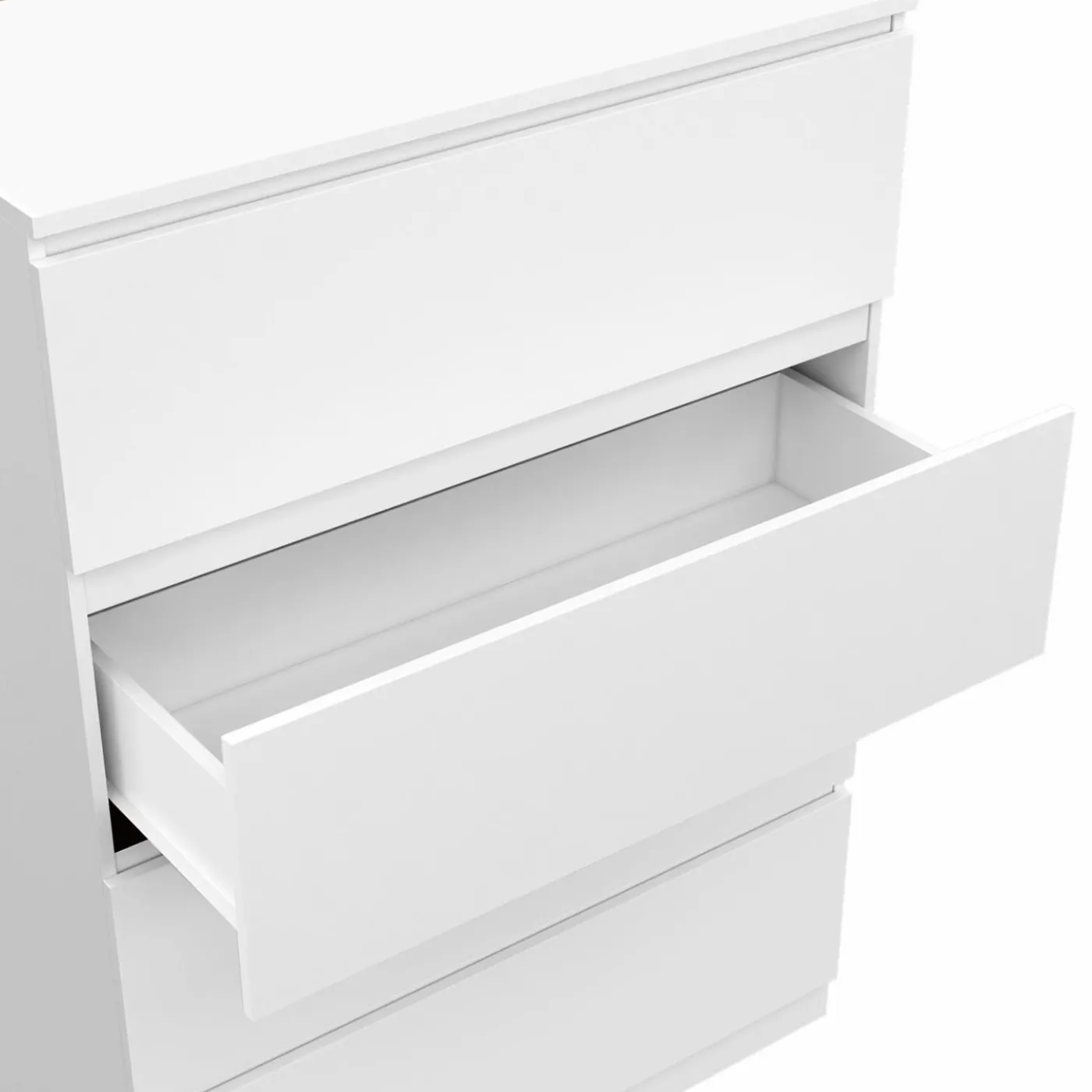 Commode en bois blanc avec 4 tiroirs 75 cm
