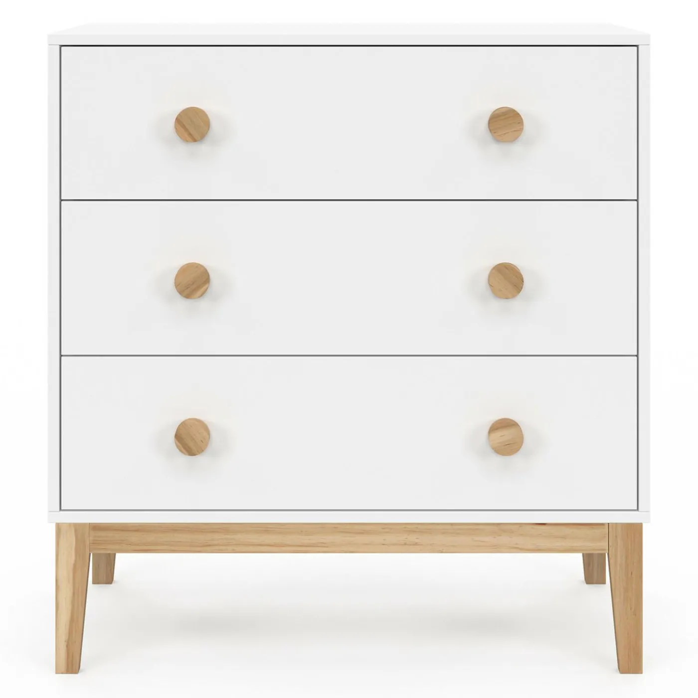 Commode enfant blanc et bois