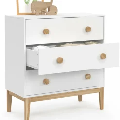 Commode enfant blanc et bois