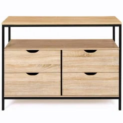 Commode industrielle 4 tiroirs et étagère