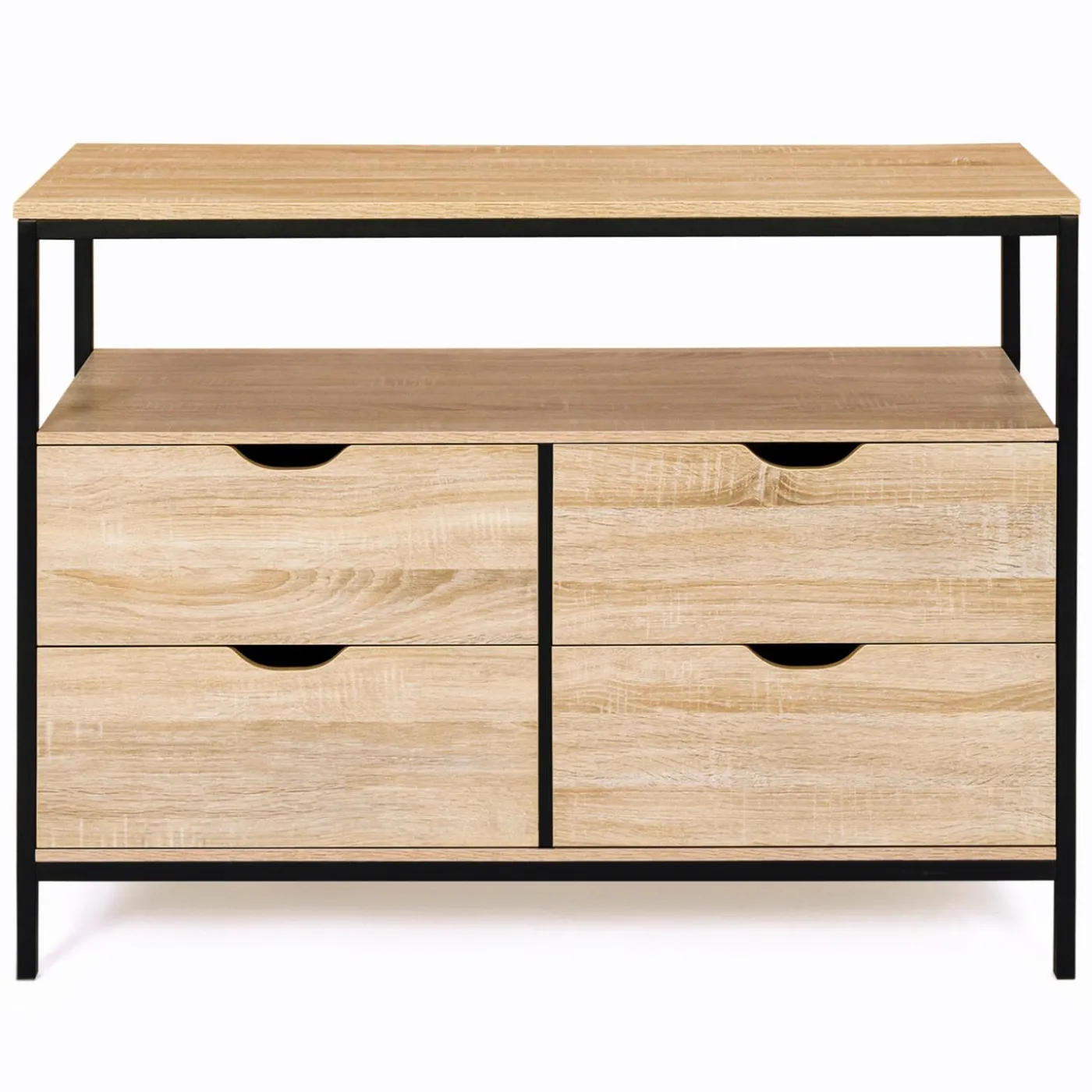 Commode industrielle 4 tiroirs et étagère