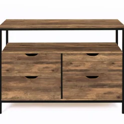 Commode industrielle 4 tiroirs avec étagère