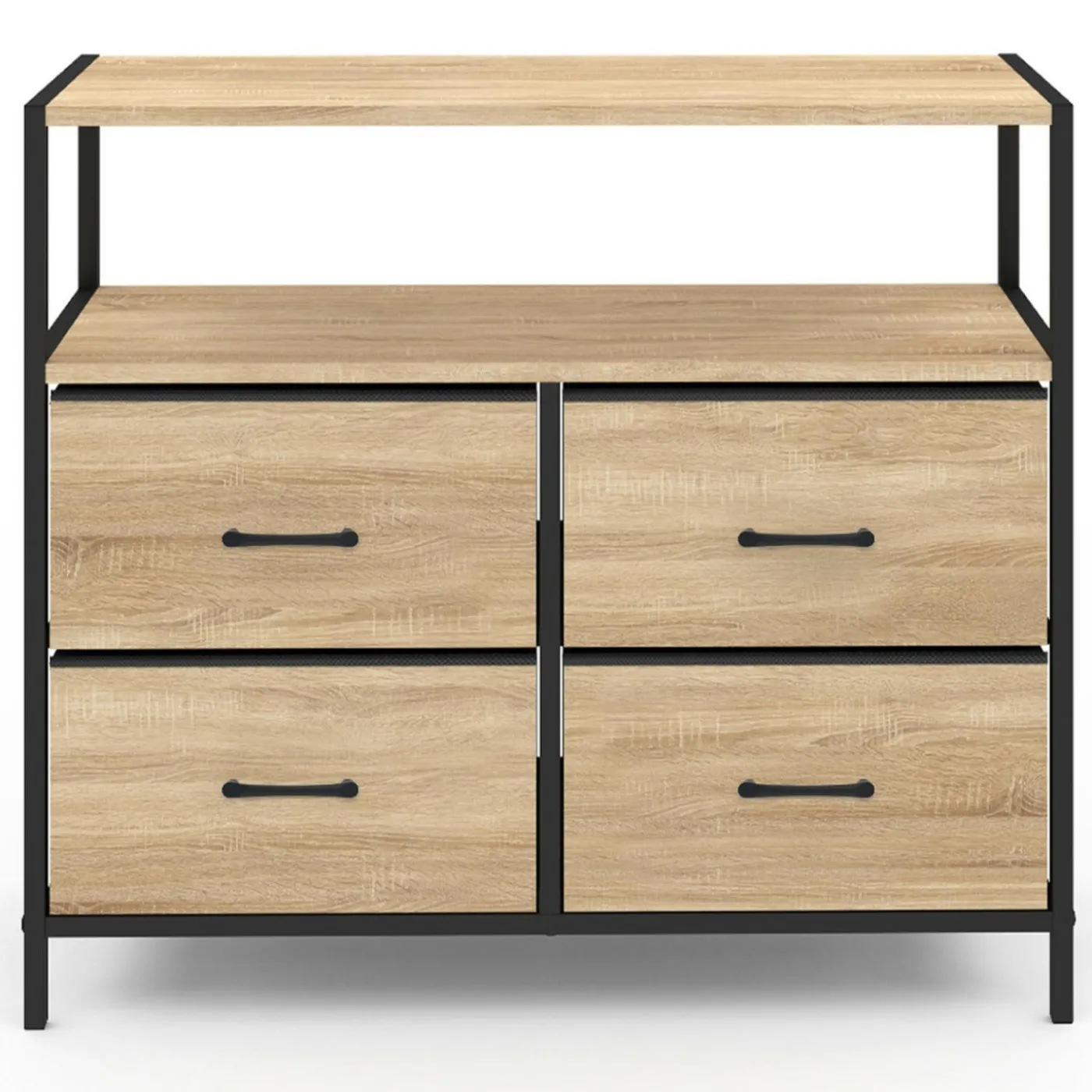 Commode industrielle 4 tiroirs en tissu