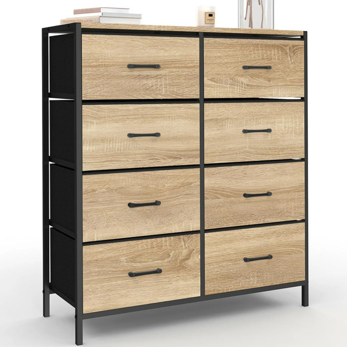 Commode industrielle avec 8 tiroirs en tissu