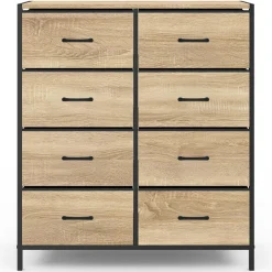 Commode industrielle avec 8 tiroirs en tissu