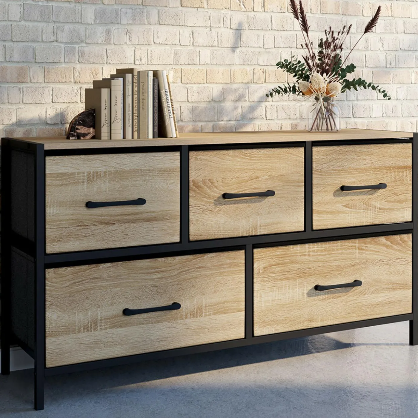 Commode industrielle design 5 tiroirs