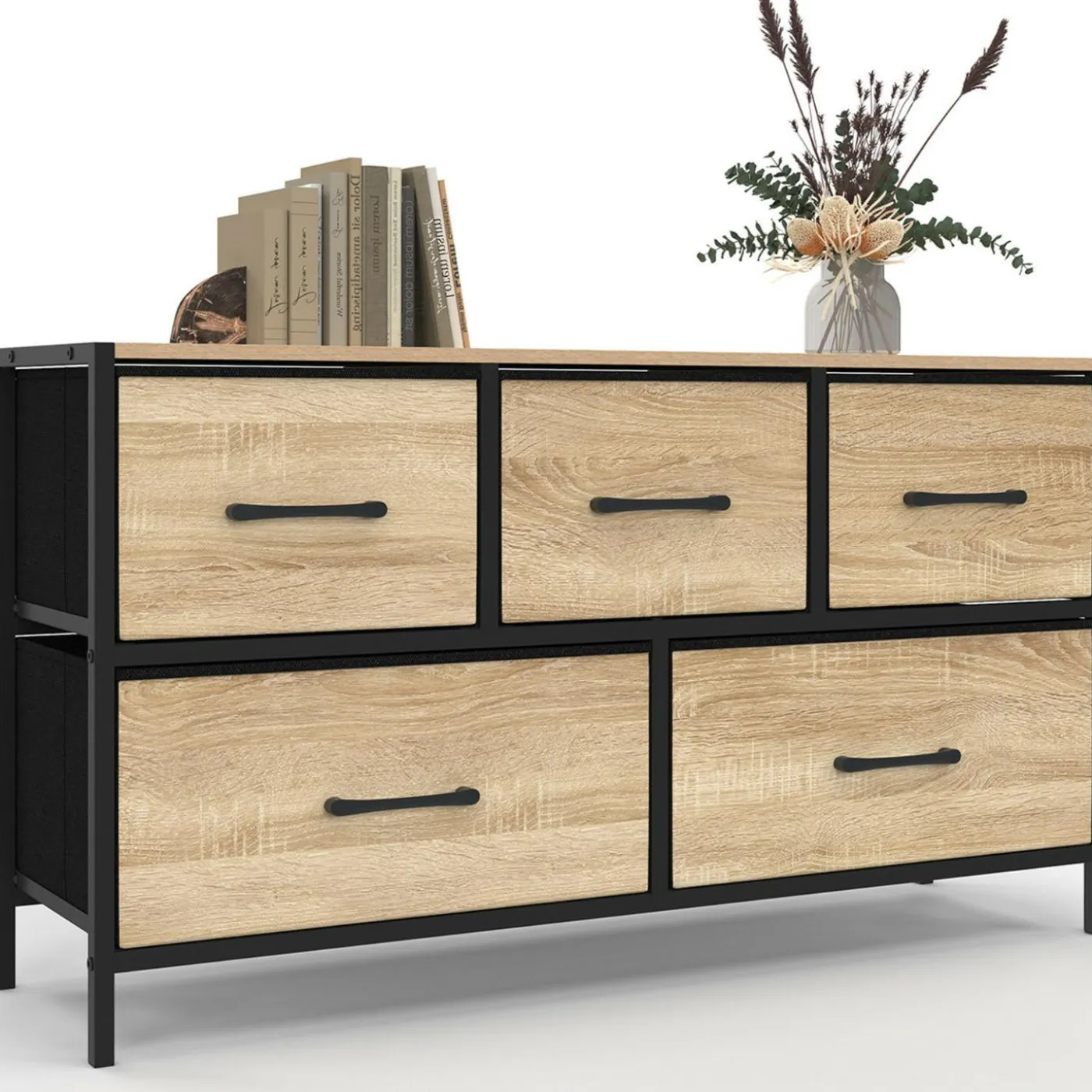 Commode industrielle design 5 tiroirs