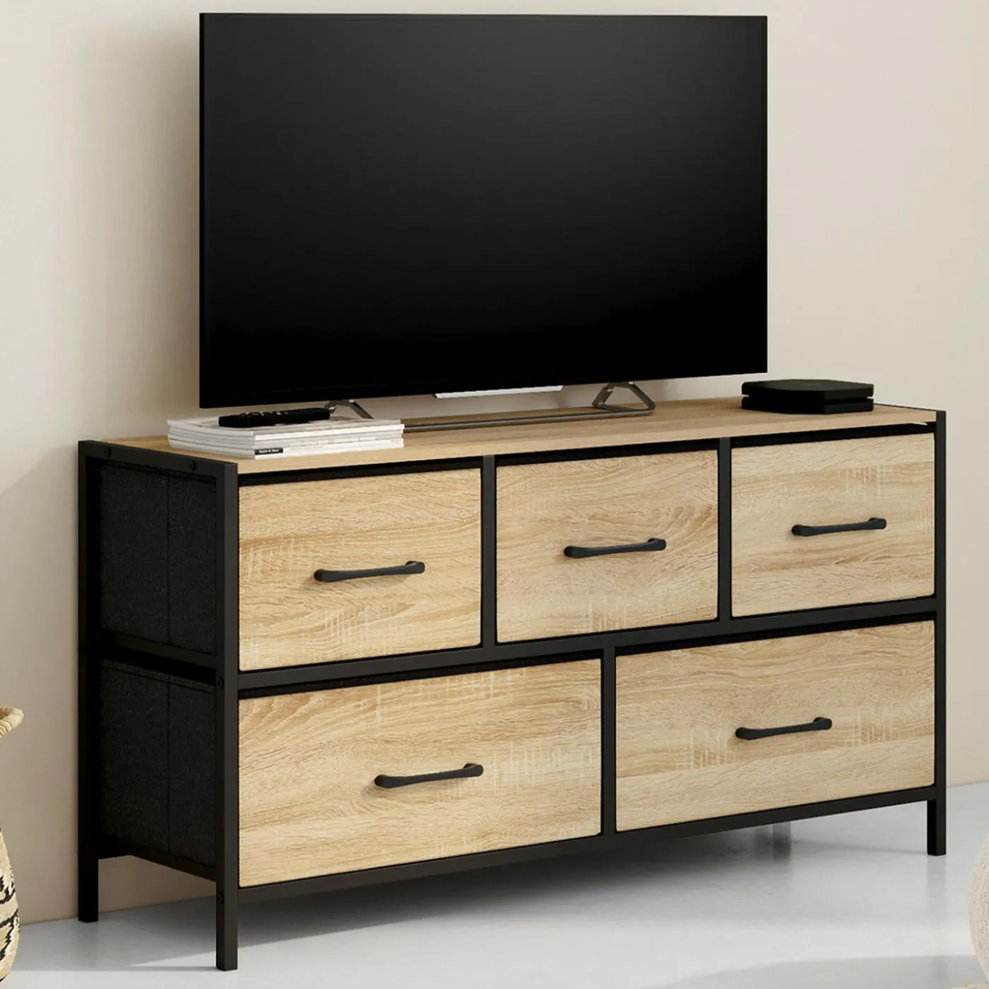 Commode industrielle design 5 tiroirs