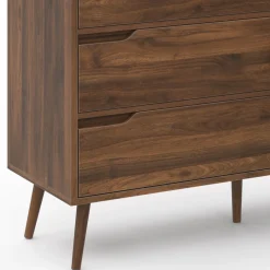 Commode scandinave effet noyer