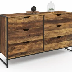Commode XXL design industriel avec 6 tiroirs