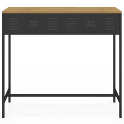 Console bois et métal 1 tiroir design industriel