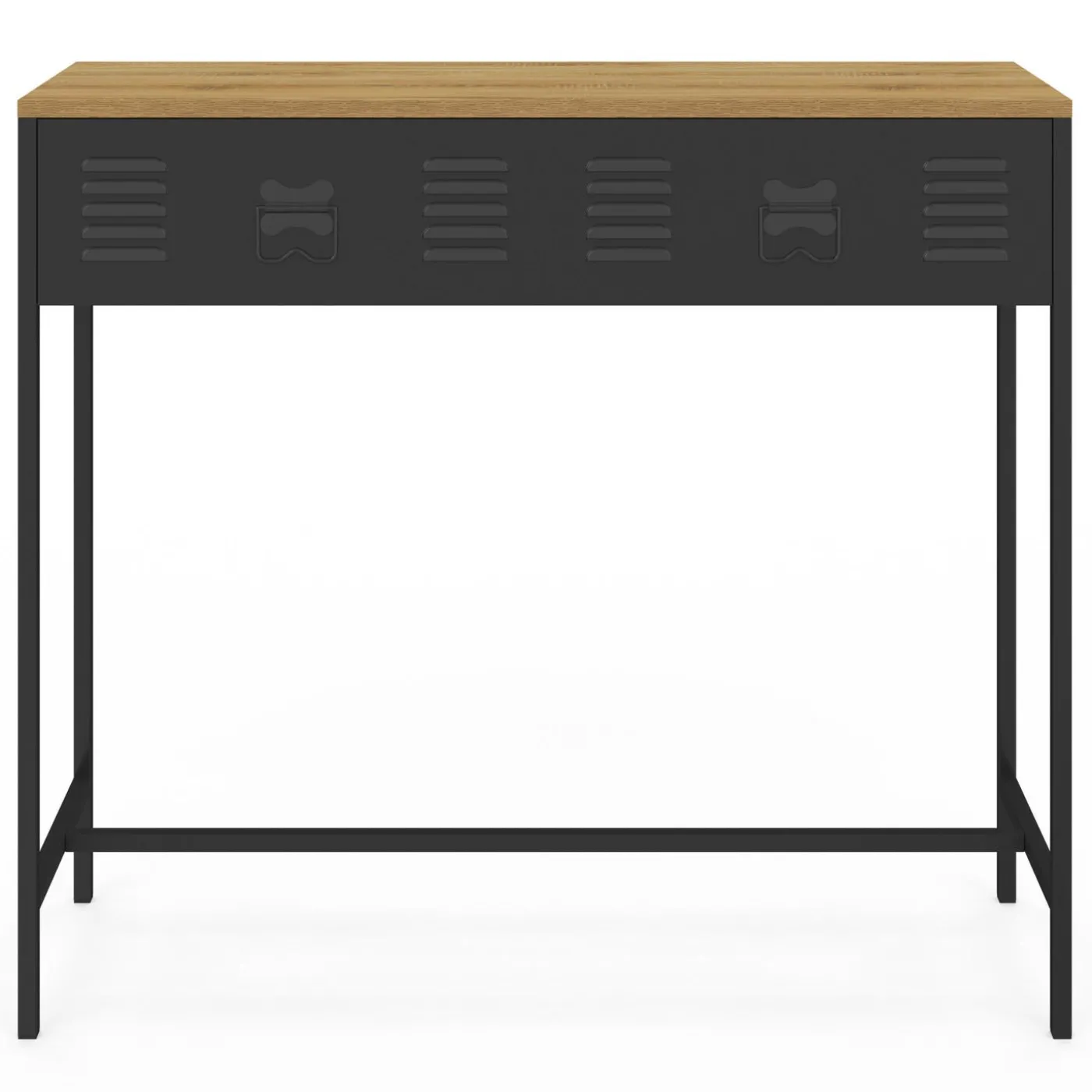 Console bois et métal 1 tiroir design industriel