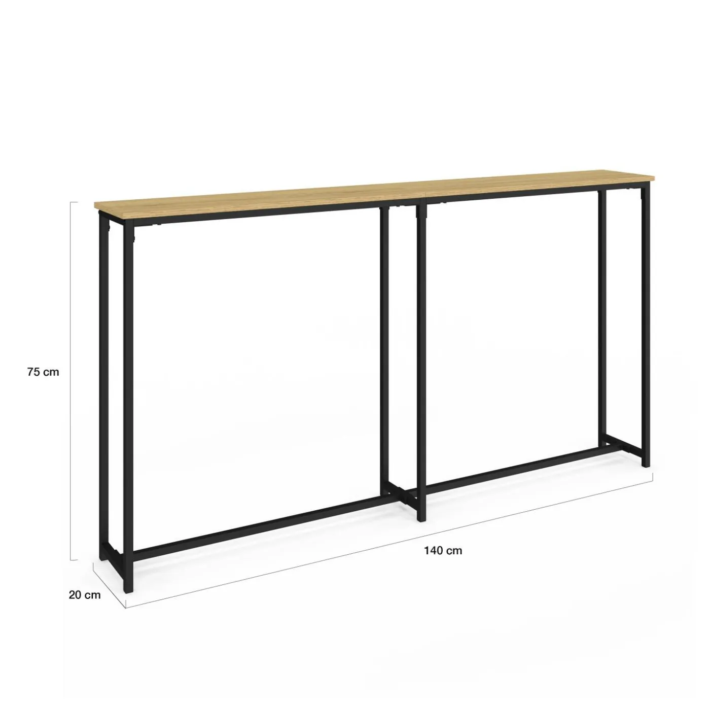 Console bout de canapé table d'appoint design industriel