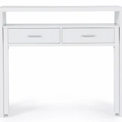 Console bureau extensible blanc