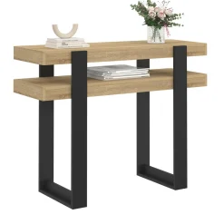 Console double bois et noir