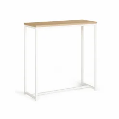 Console industrielle bois et métal blanc